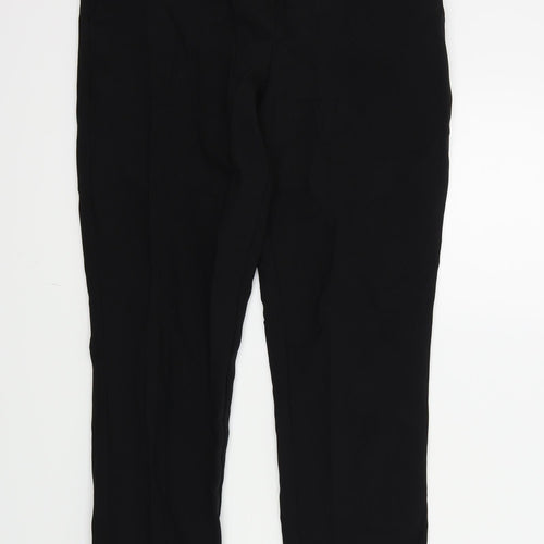 Peackocks Womens Black   Trousers  Size 8 L26 in