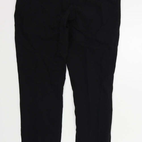 Peackocks Womens Black   Trousers  Size 8 L26 in