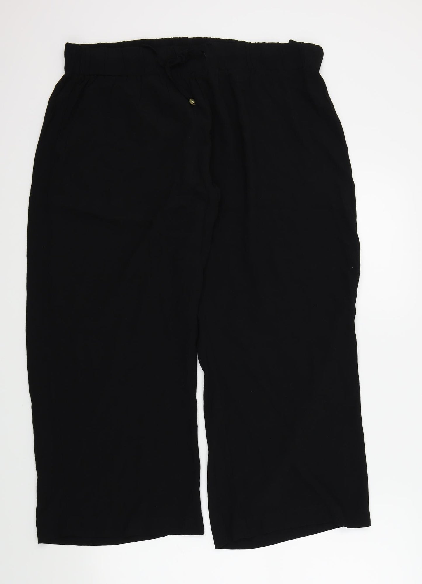 M&S Womens Black   Trousers  Size 18 L24 in