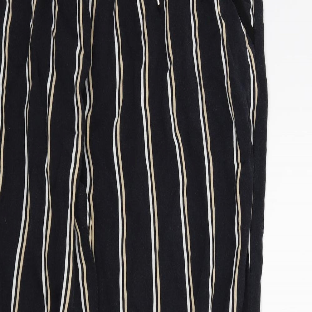 Dorothy Perkins Womens Black Striped  Trousers  Size 14 L27 in