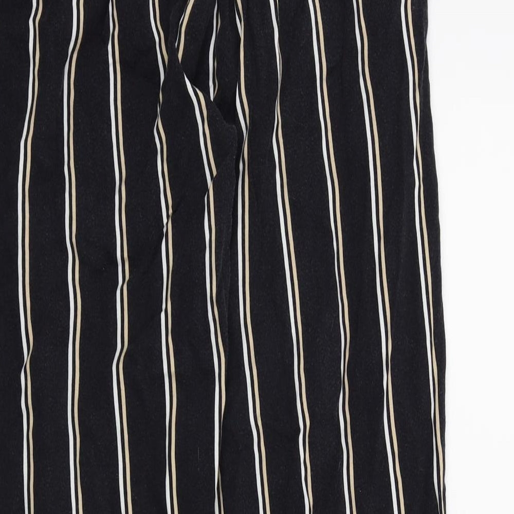 Dorothy Perkins Womens Black Striped  Trousers  Size 14 L27 in