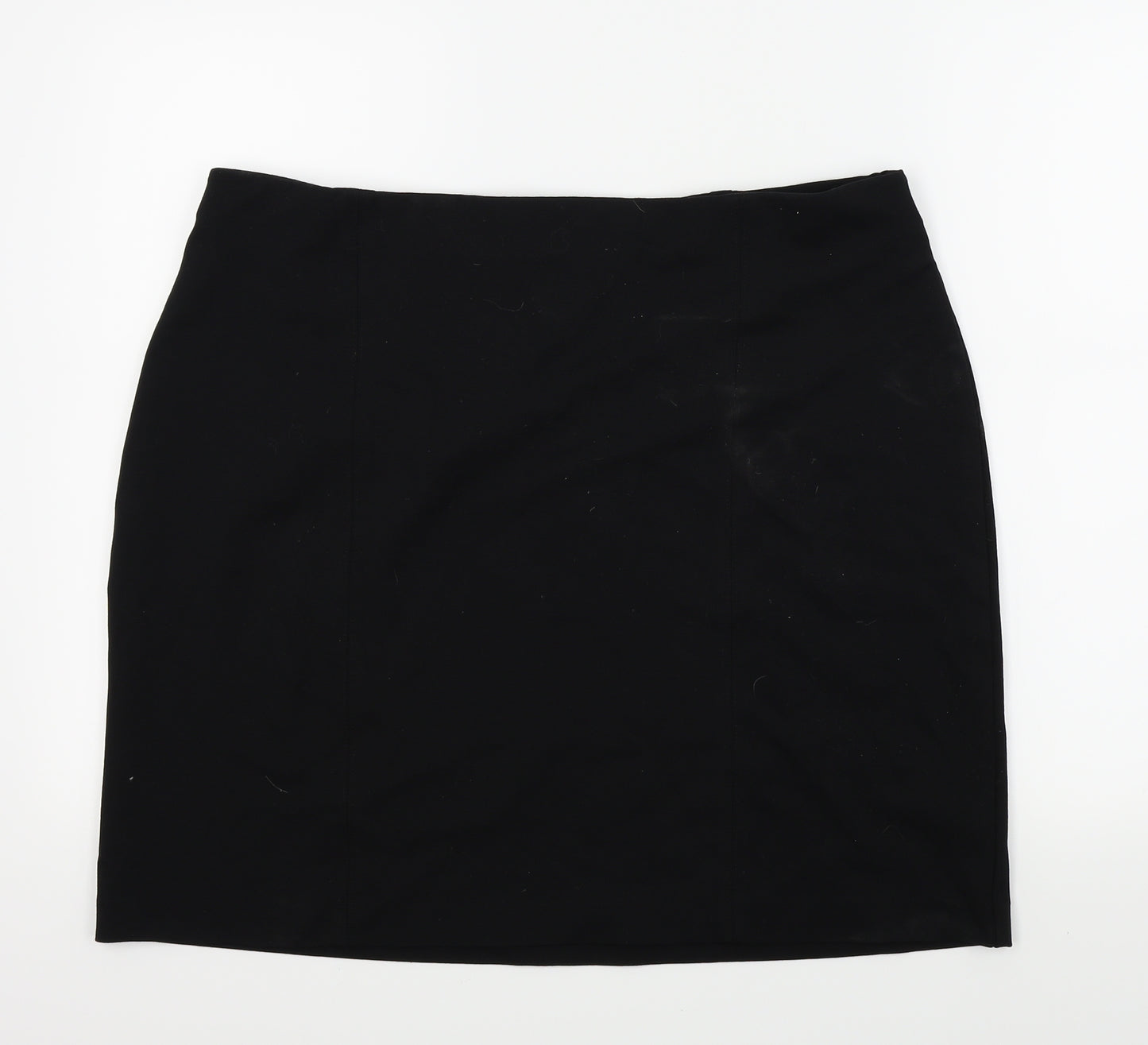 M&S Womens Black   A-Line Skirt Size 20
