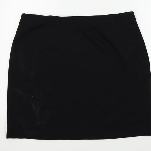 M&S Womens Black   A-Line Skirt Size 20