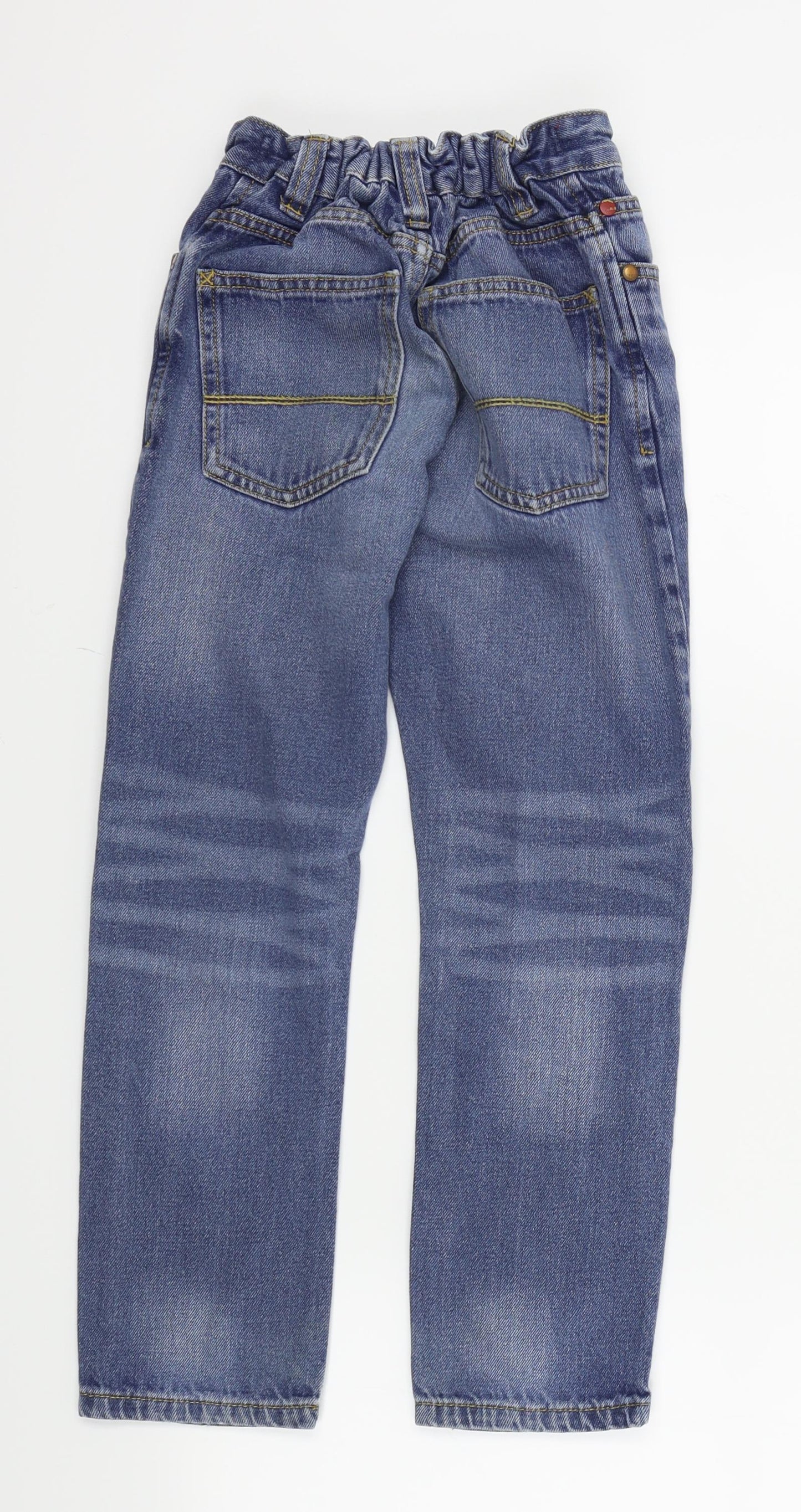 NEXT Boys Blue Colourblock  Straight Jeans Size 8 Years