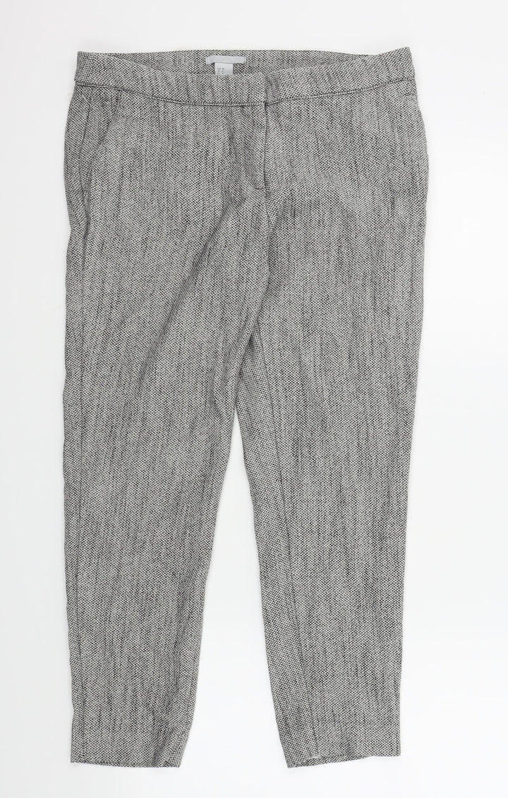 H&M Womens Brown Trousers Size 38 L34 in