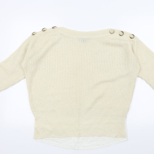 Dorothy Perkins Womens Beige   Pullover Jumper Size 10