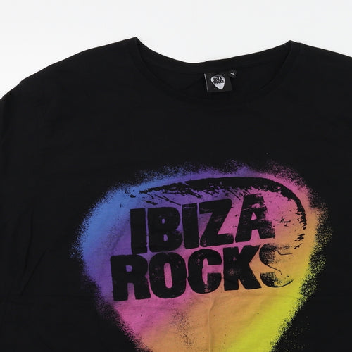 Ibiza Rocks Womens Black   Basic T-Shirt Size XL