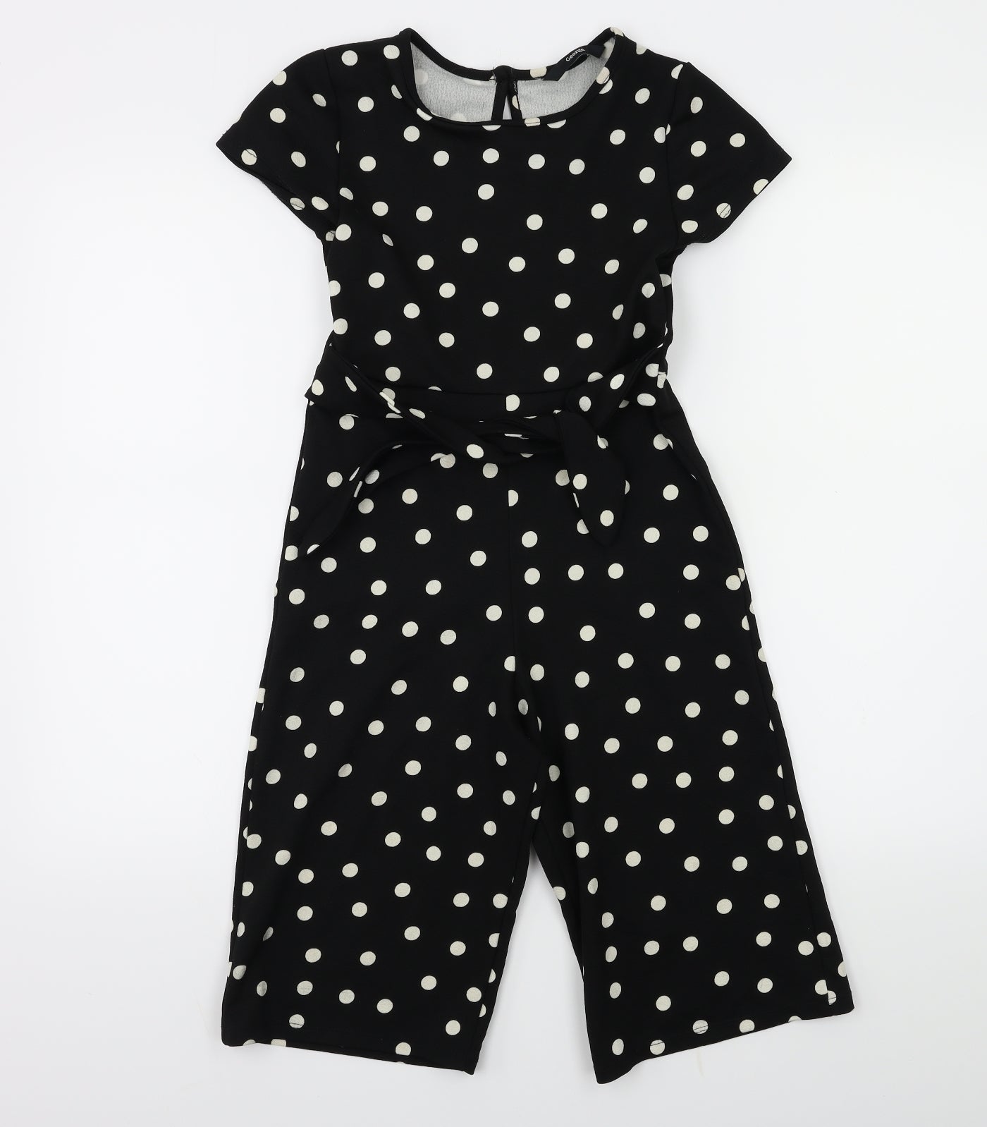 George Girls Black Polka Dot  Jumpsuit One-Piece Size 8 Years