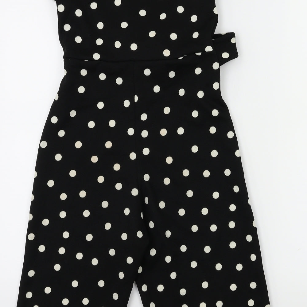 George Girls Black Polka Dot  Jumpsuit One-Piece Size 8 Years