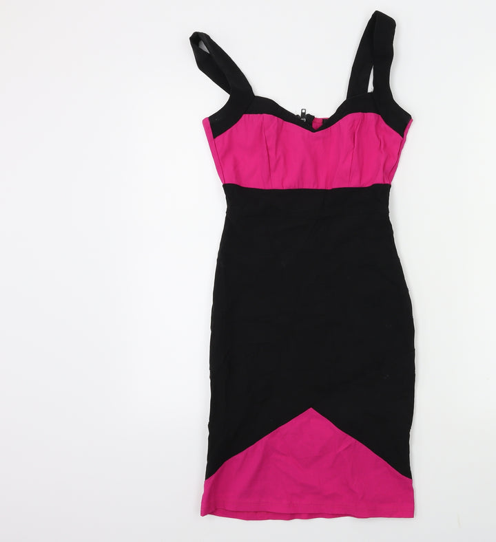 Preworn Womens Black   Bodycon  Size 8