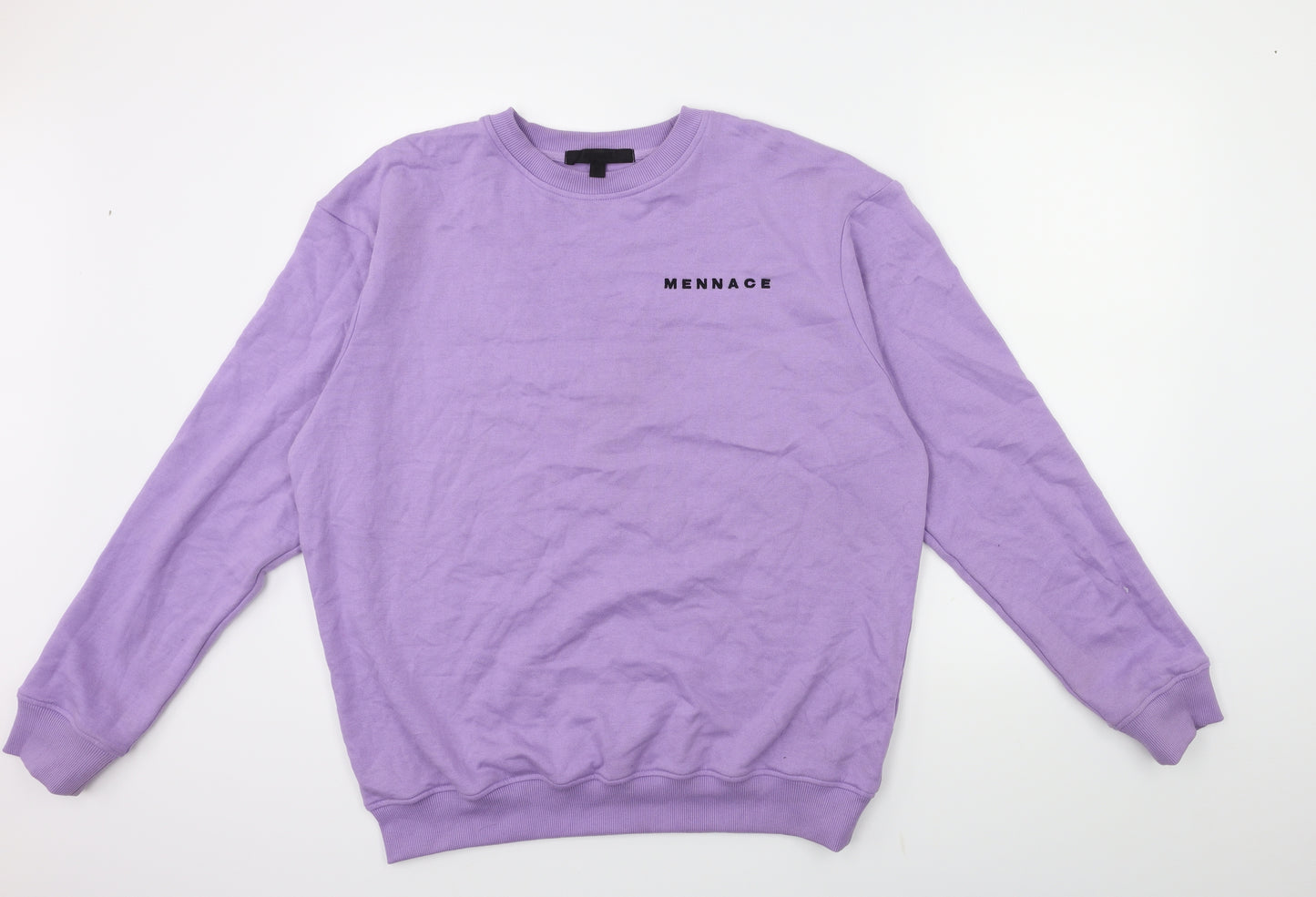 Mennace Mens Pink   Pullover Sweatshirt Size M