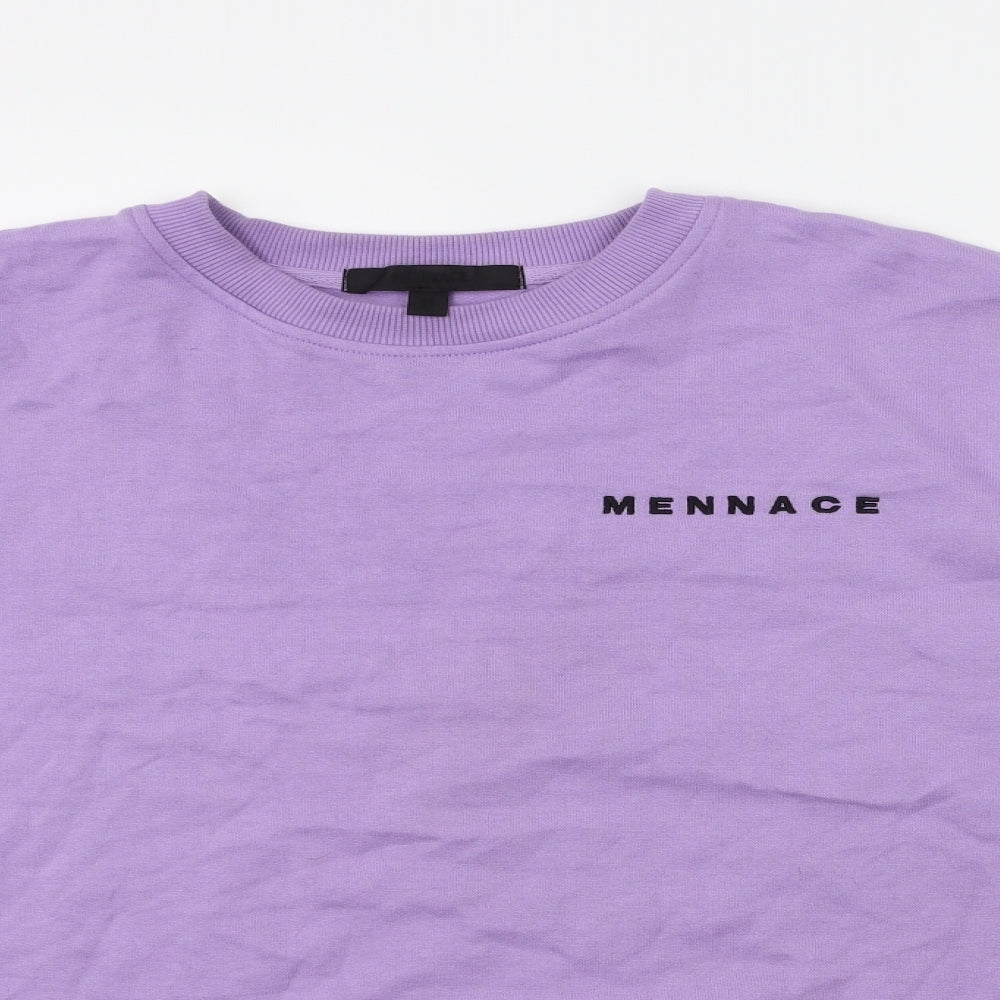 Mennace Mens Pink   Pullover Sweatshirt Size M