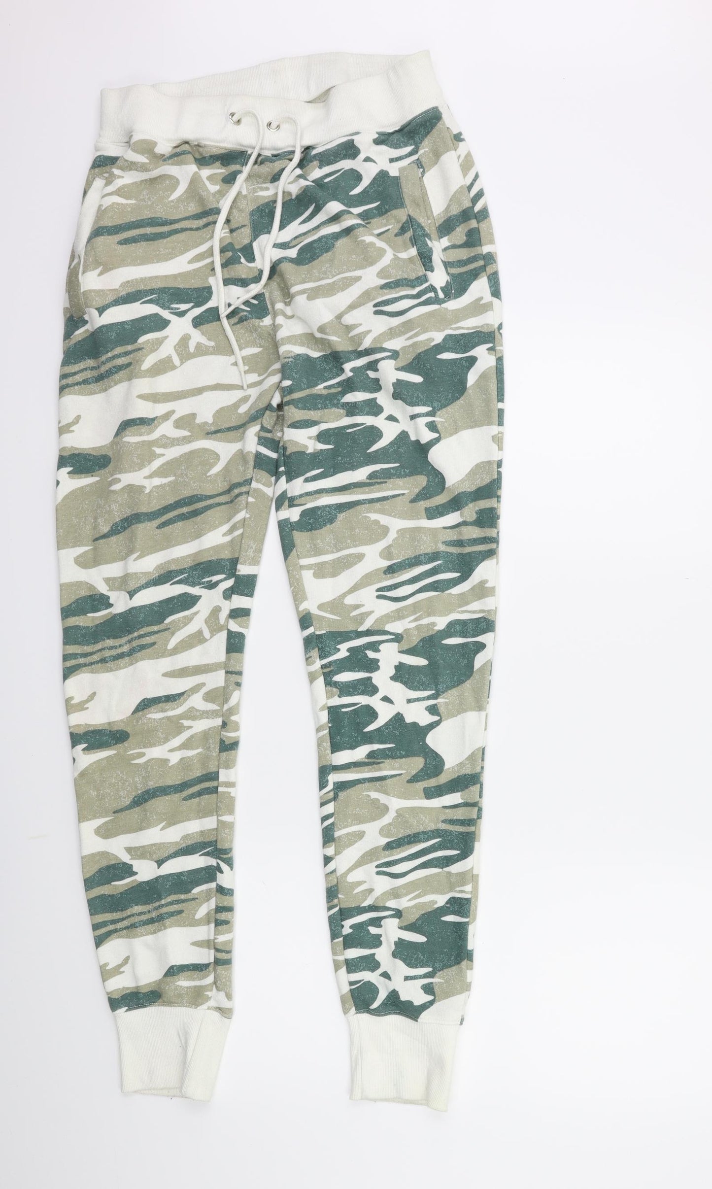 Preworn Mens Green Camouflage  Sweatpants Trousers Size 30 in L30 in