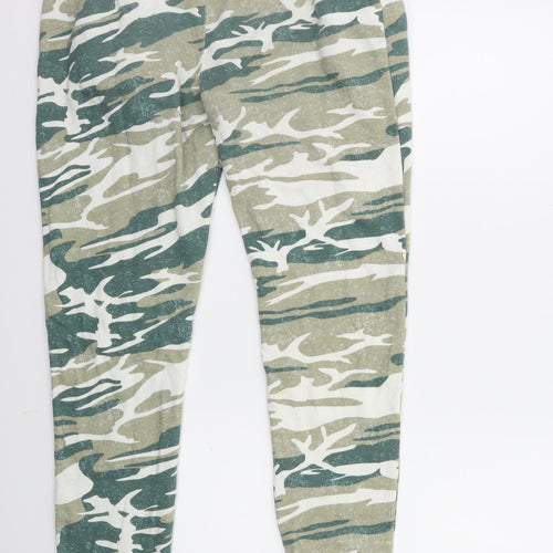 Preworn Mens Green Camouflage  Sweatpants Trousers Size 30 in L30 in