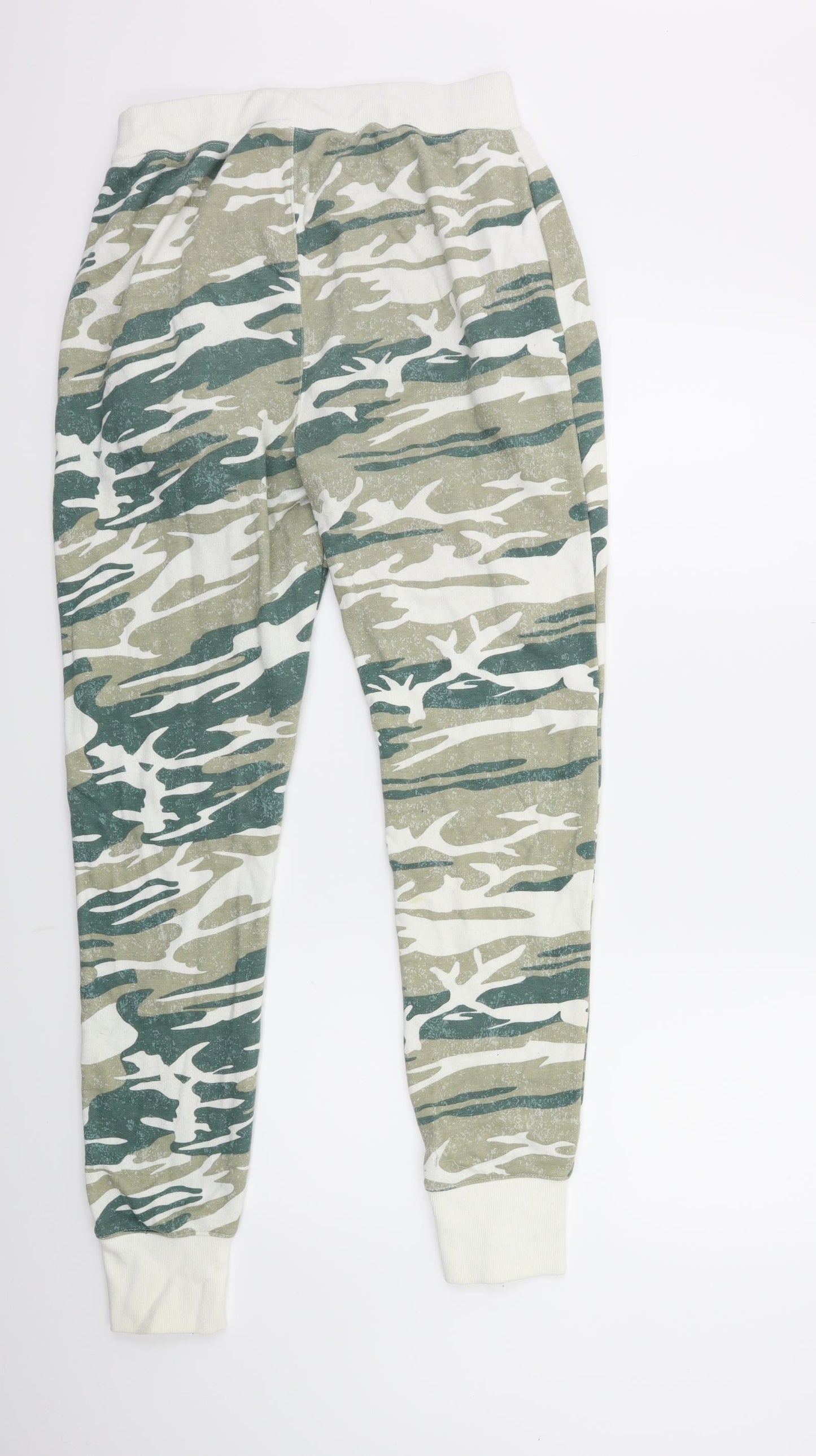 Preworn Mens Green Camouflage  Sweatpants Trousers Size 30 in L30 in