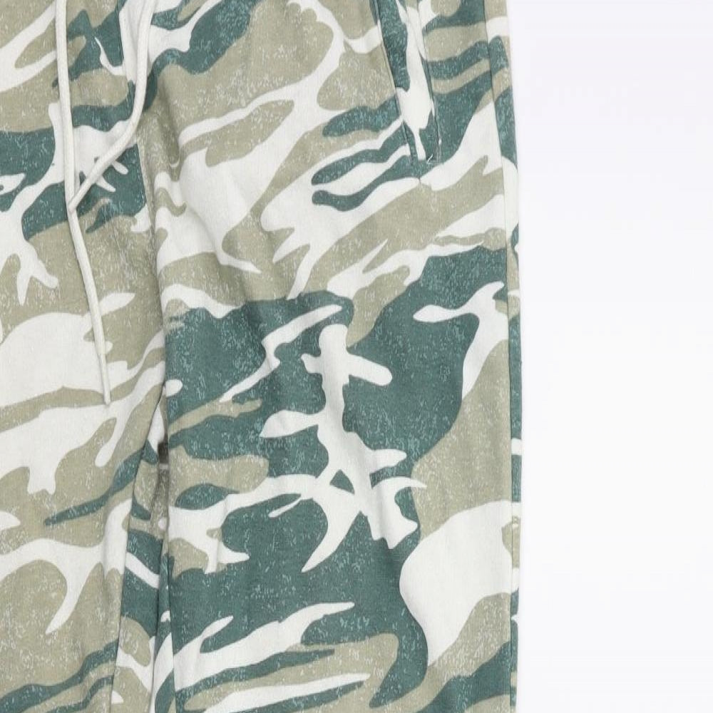 Preworn Mens Green Camouflage  Sweatpants Trousers Size 30 in L30 in