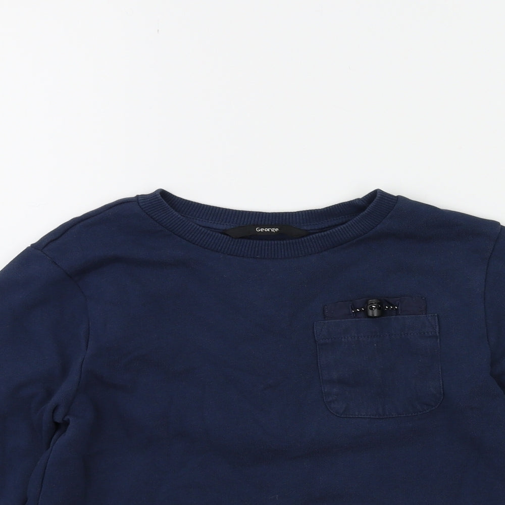 George Boys Blue   Pullover Sweatshirt Size 9 Years