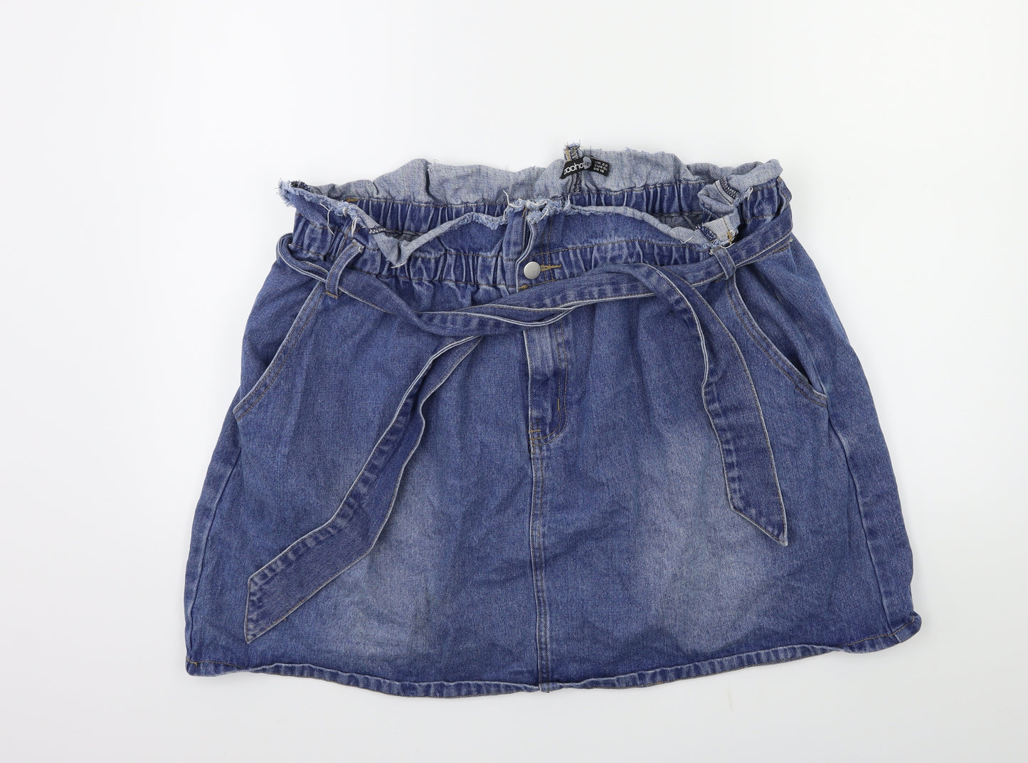 Boohoo Womens Blue  Denim Mini Skirt Size 22