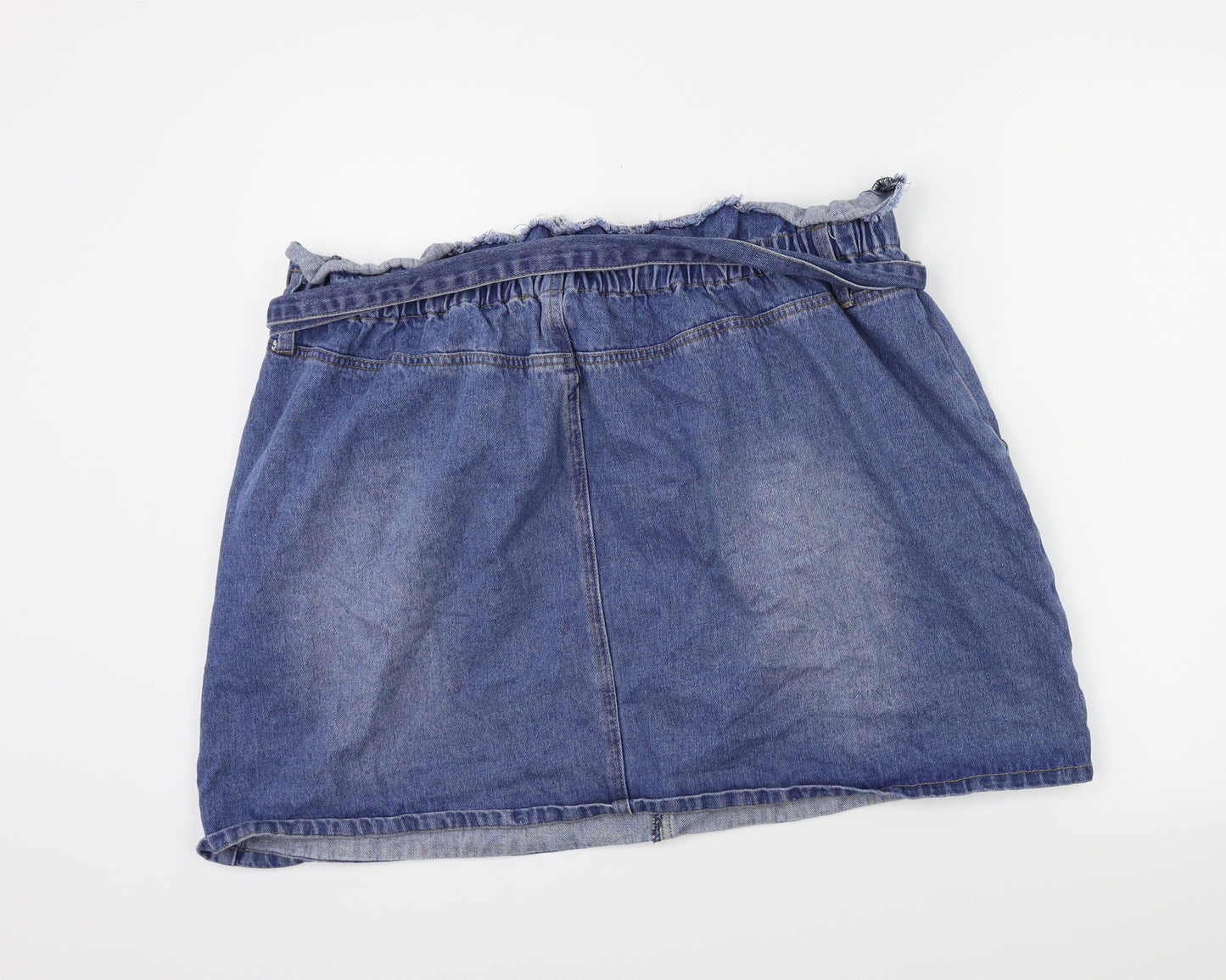 Boohoo Womens Blue  Denim Mini Skirt Size 22