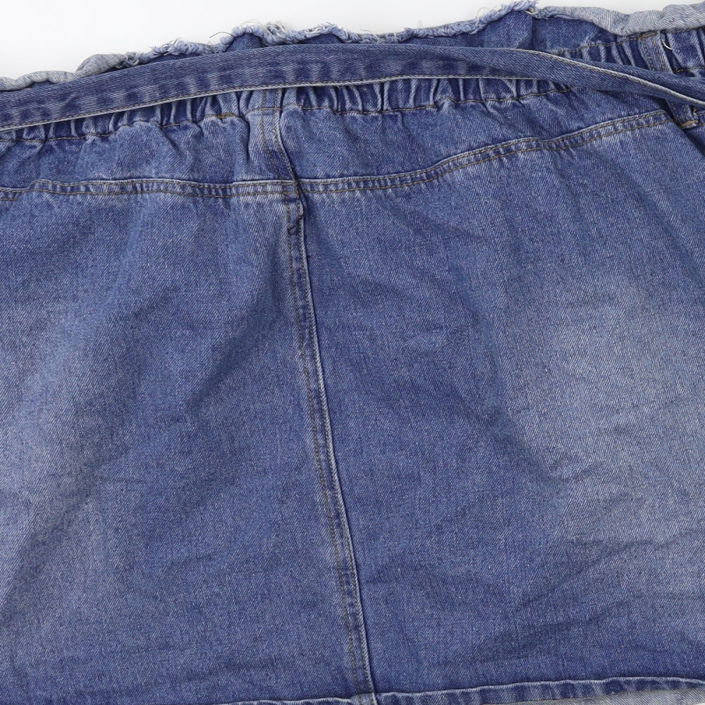 Boohoo Womens Blue  Denim Mini Skirt Size 22
