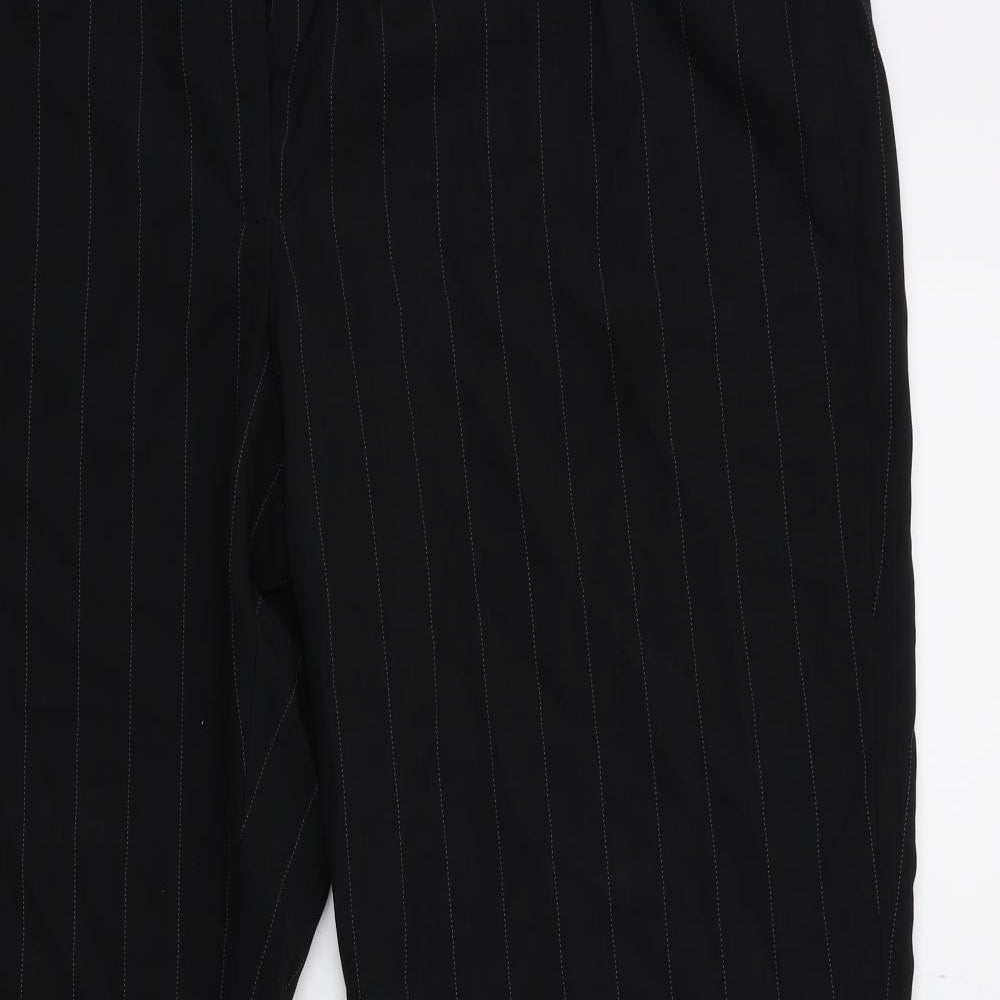 George Womens Black Striped  Trousers  Size 22 L29 in