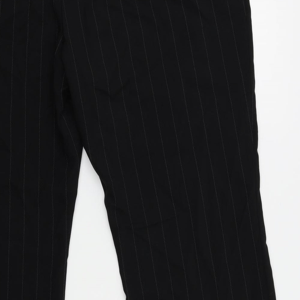 George Womens Black Striped  Trousers  Size 22 L29 in