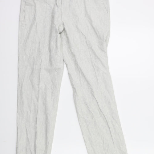 Marks and Spencer Mens Grey  Rayon Dress Pants Trousers Size 30 in L31 in