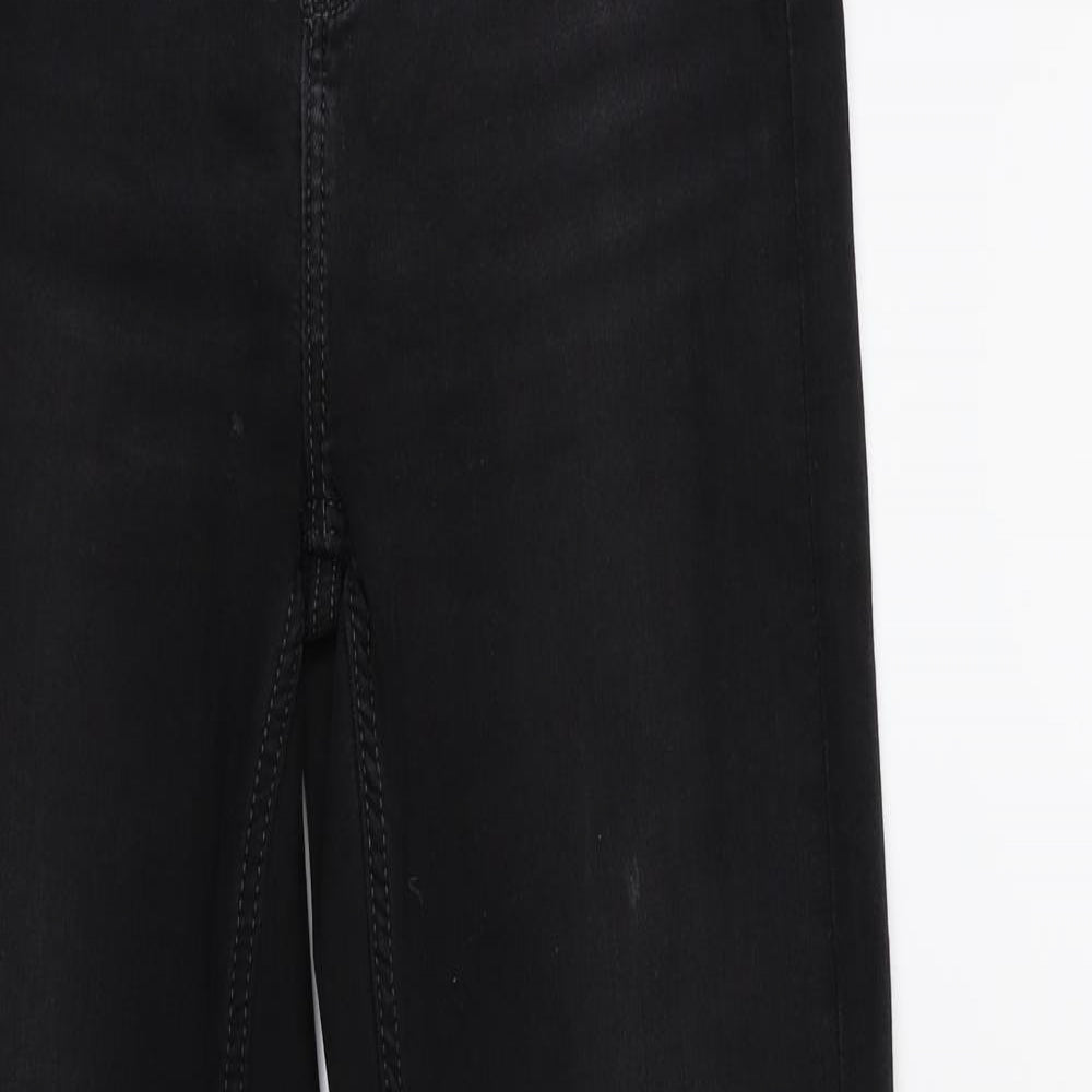 Marks and Spencer Womens Black  Denim Straight Jeans Size 8 L28 in