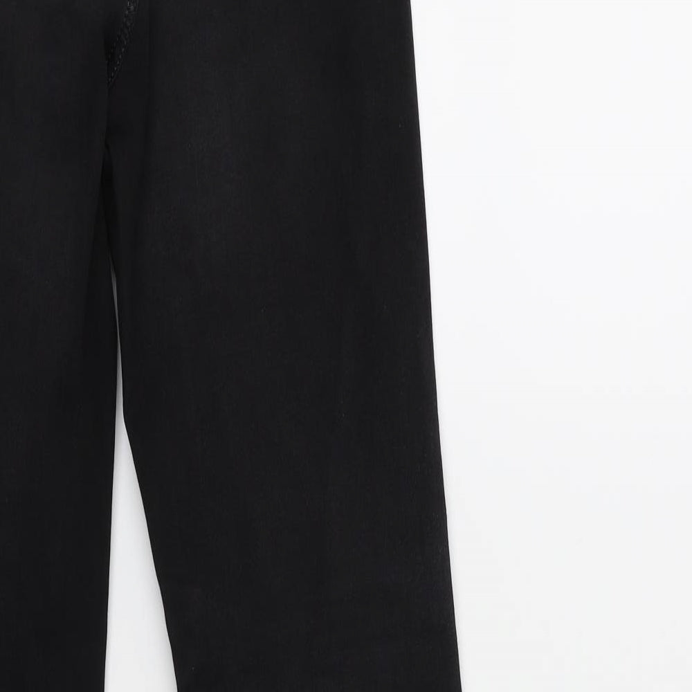 Marks and Spencer Womens Black  Denim Straight Jeans Size 8 L28 in