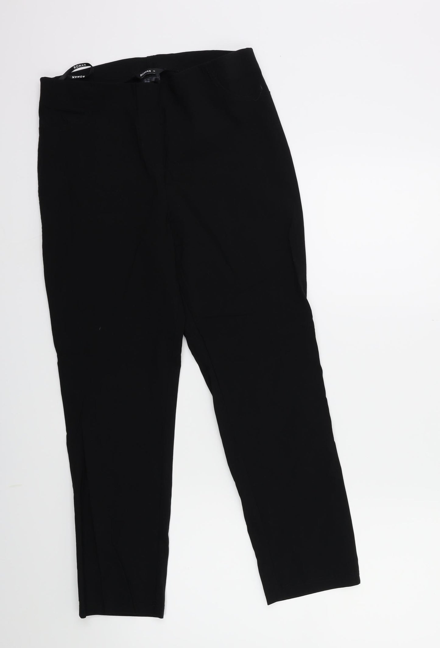 Roma Womens Black   Trousers  Size 14 L25 in