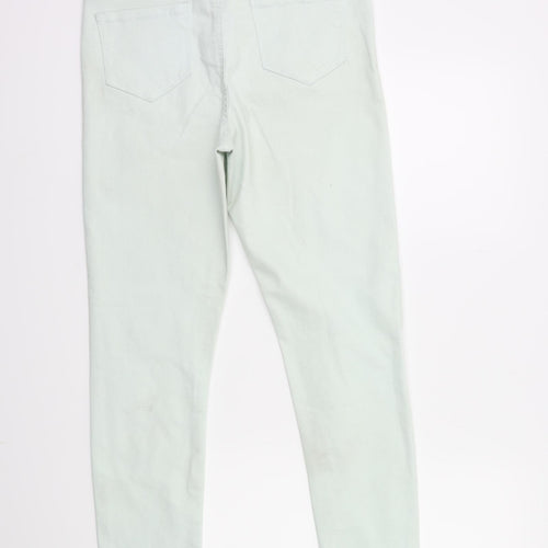 Denim & Co. Womens Green  Denim Skinny Jeans Size 14 L27 in