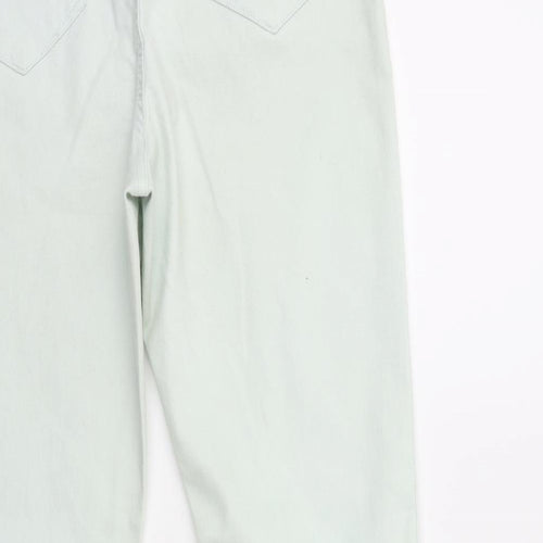 Denim & Co. Womens Green  Denim Skinny Jeans Size 14 L27 in