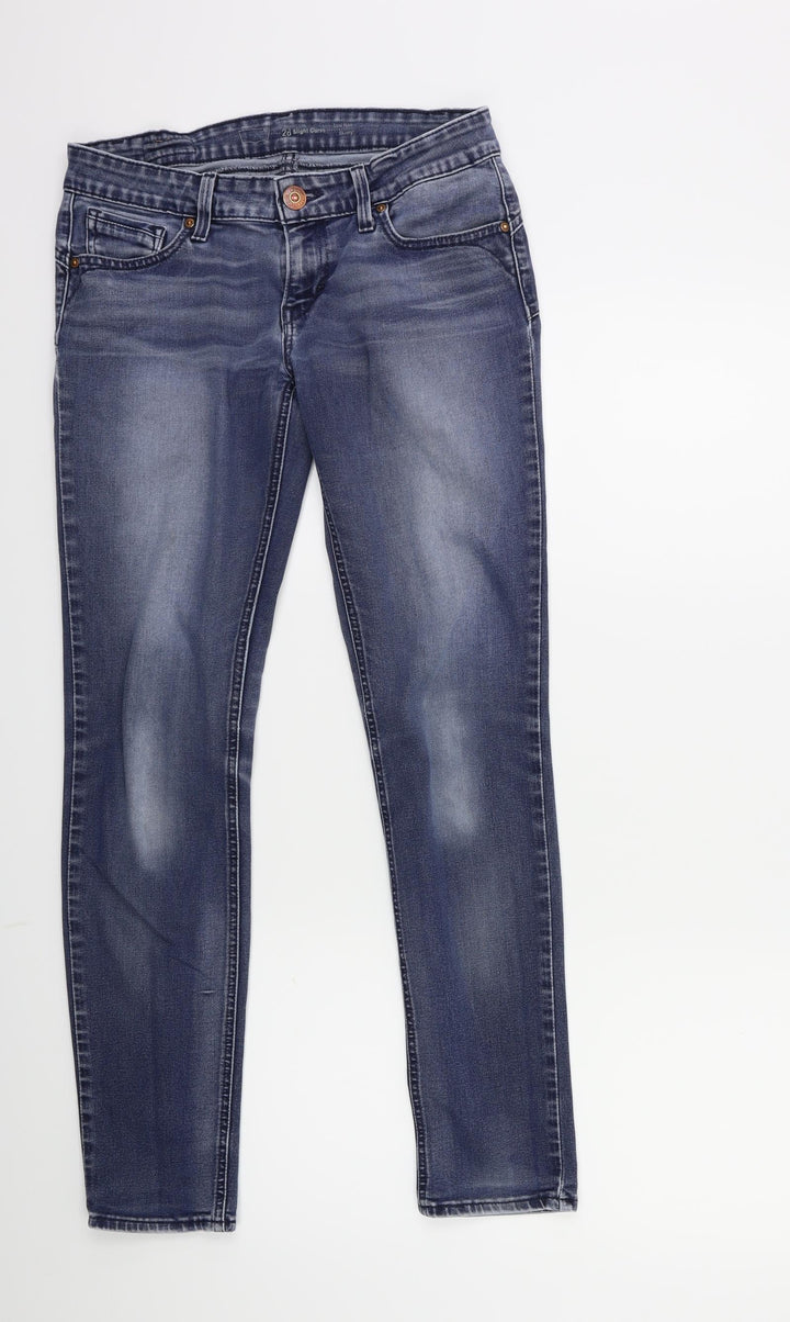 Preworn Womens Blue  Denim Skinny Jeans Size 28 in L28 in