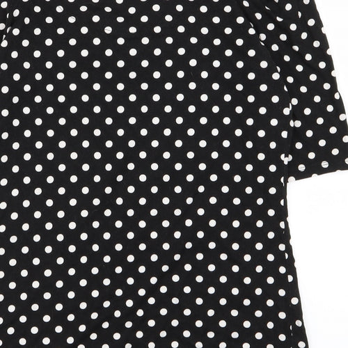 NEXT Womens Black Polka Dot  Basic T-Shirt Size 8