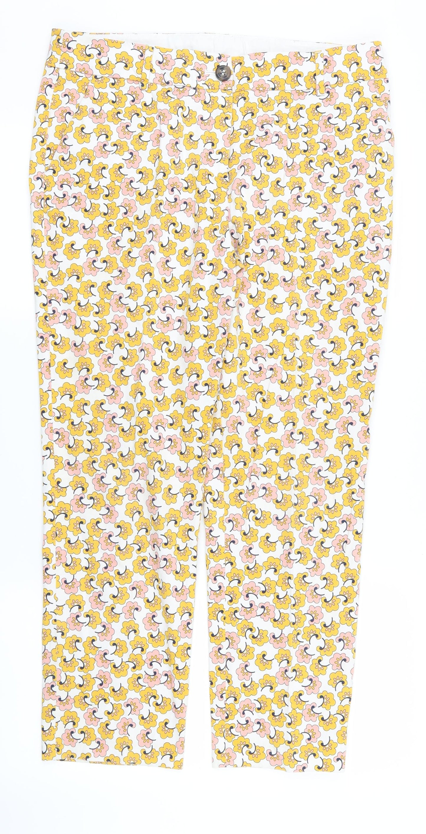 TU Womens Multicoloured Floral  Trousers  Size 14 L24 in