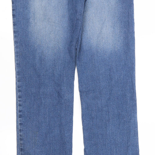 M&S Womens Blue   Straight Jeans Size 14 L29 in
