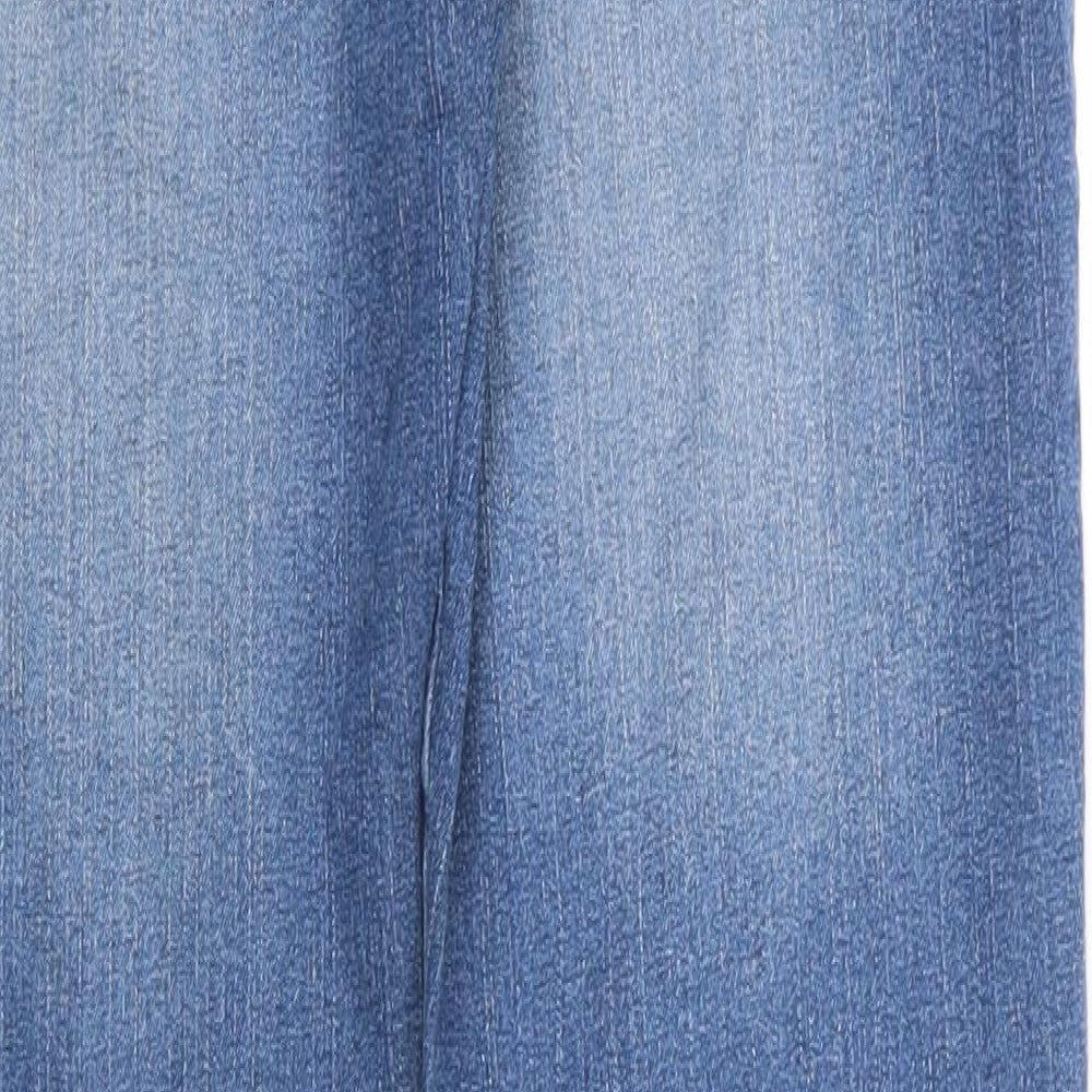 M&S Womens Blue   Straight Jeans Size 14 L29 in