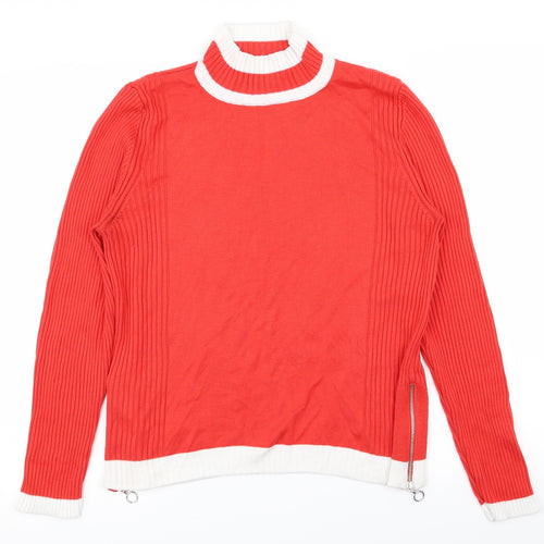 m&s Womens Red   Pullover Jumper Size 14