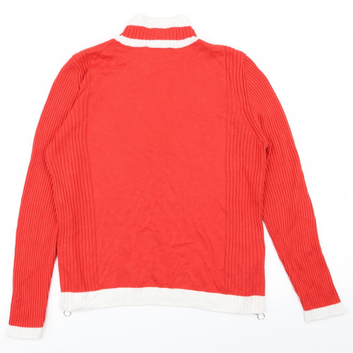 m&s Womens Red   Pullover Jumper Size 14