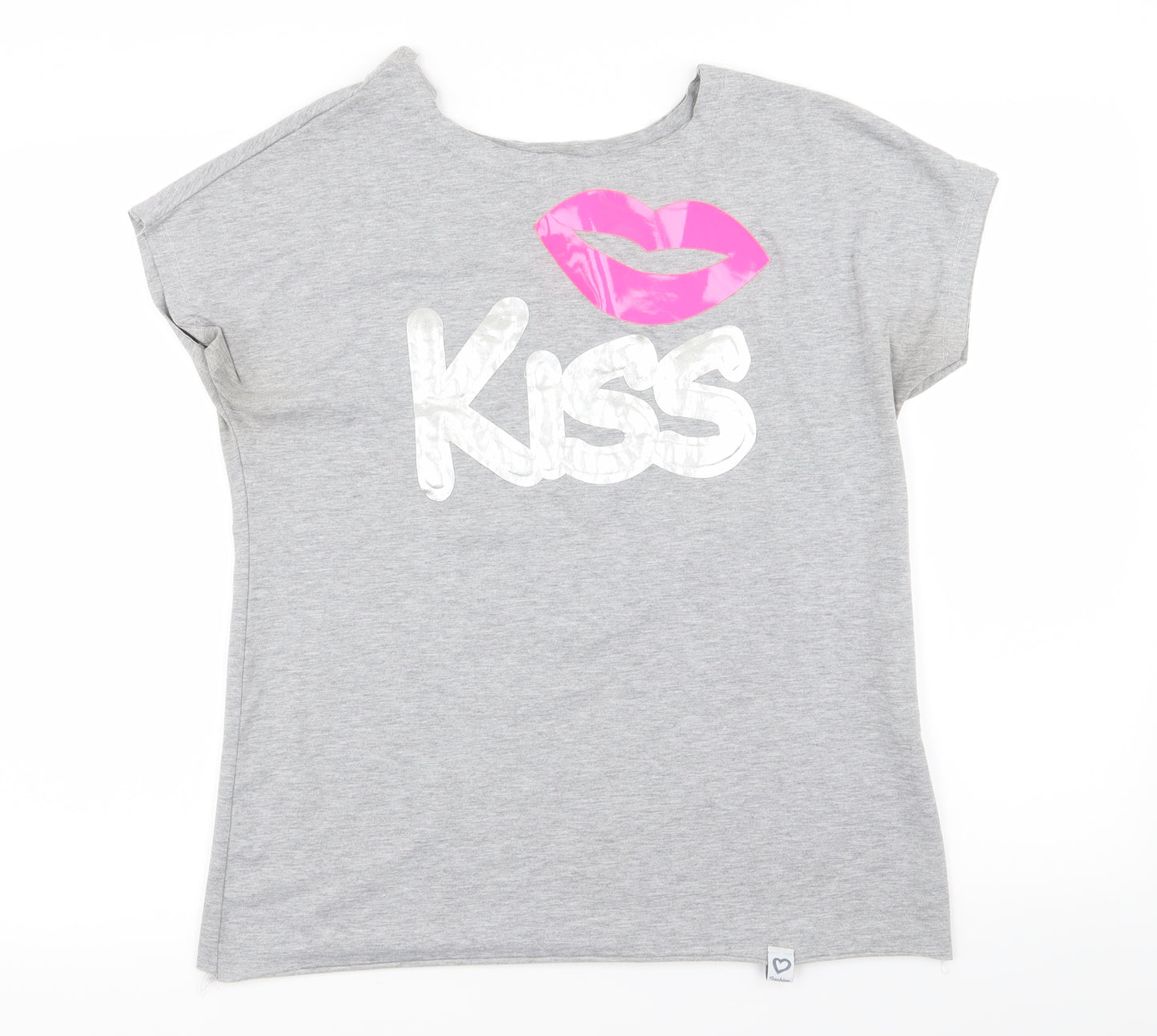 Fashion House Womens Grey   Basic T-Shirt Size S