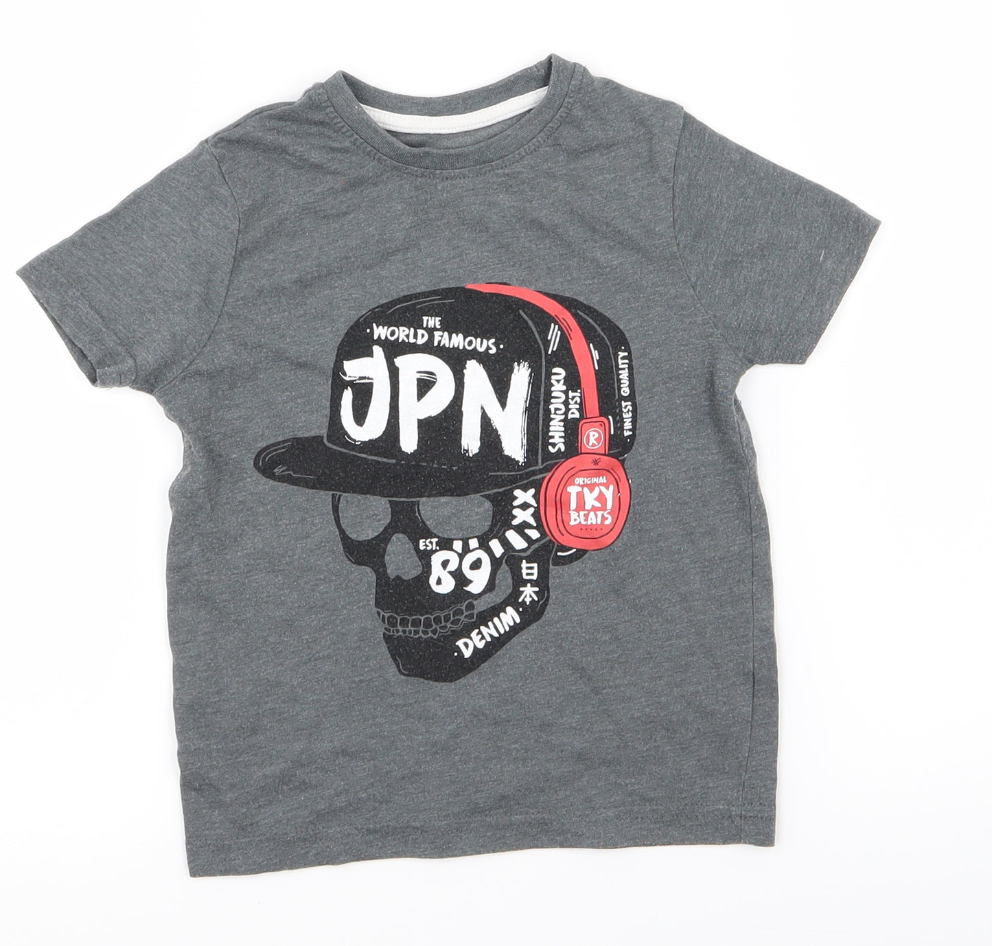 Primark Boys Grey   Basic T-Shirt Size 3-4 Years