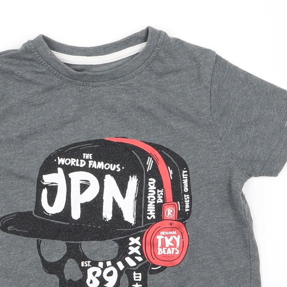 Primark Boys Grey   Basic T-Shirt Size 3-4 Years
