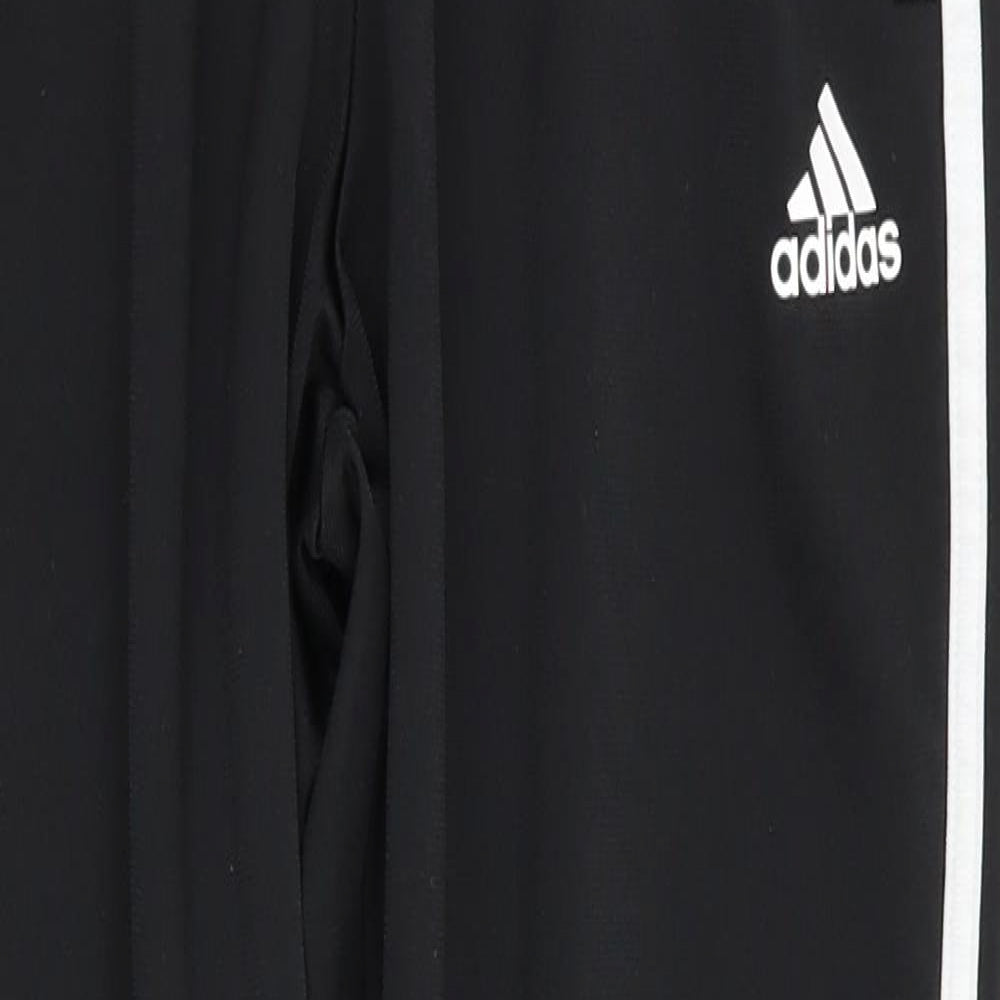 adidas Womens Black Striped  Jogger Trousers Size 12 L25 in - Stretch waistband