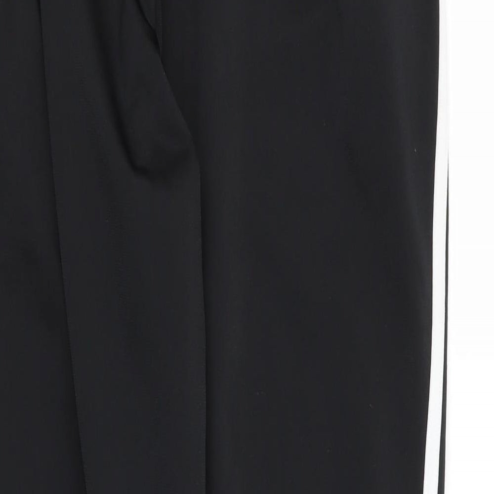 adidas Womens Black Striped  Jogger Trousers Size 12 L25 in - Stretch waistband