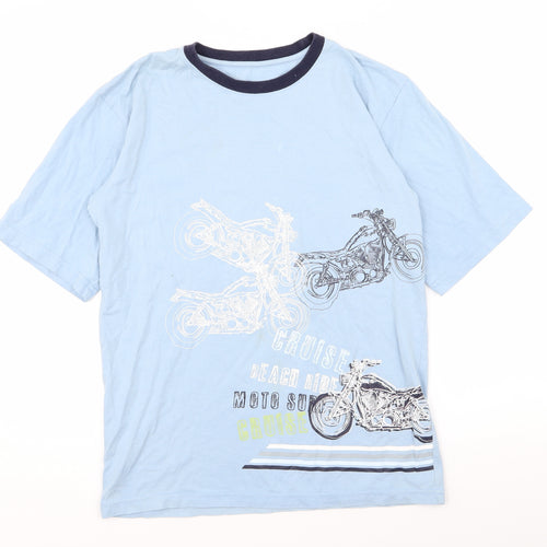 Matalan Boys Blue   Basic T-Shirt Size 12-13 Years