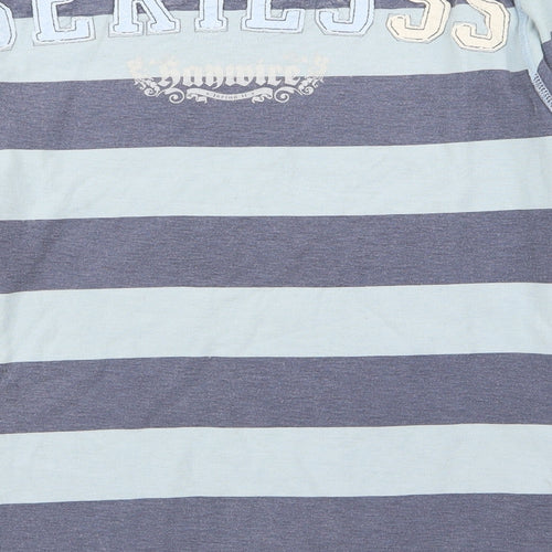 hay wire Boys Blue Striped  Basic T-Shirt Size M