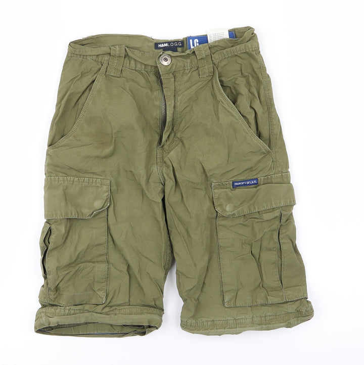 H&M Boys Green   Cargo Shorts Size 6-7 Years