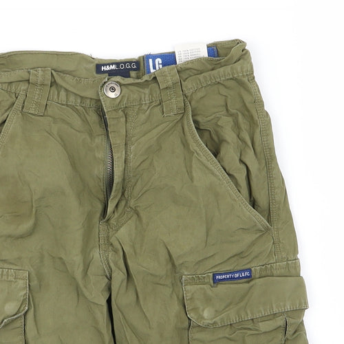 H&M Boys Green   Cargo Shorts Size 6-7 Years