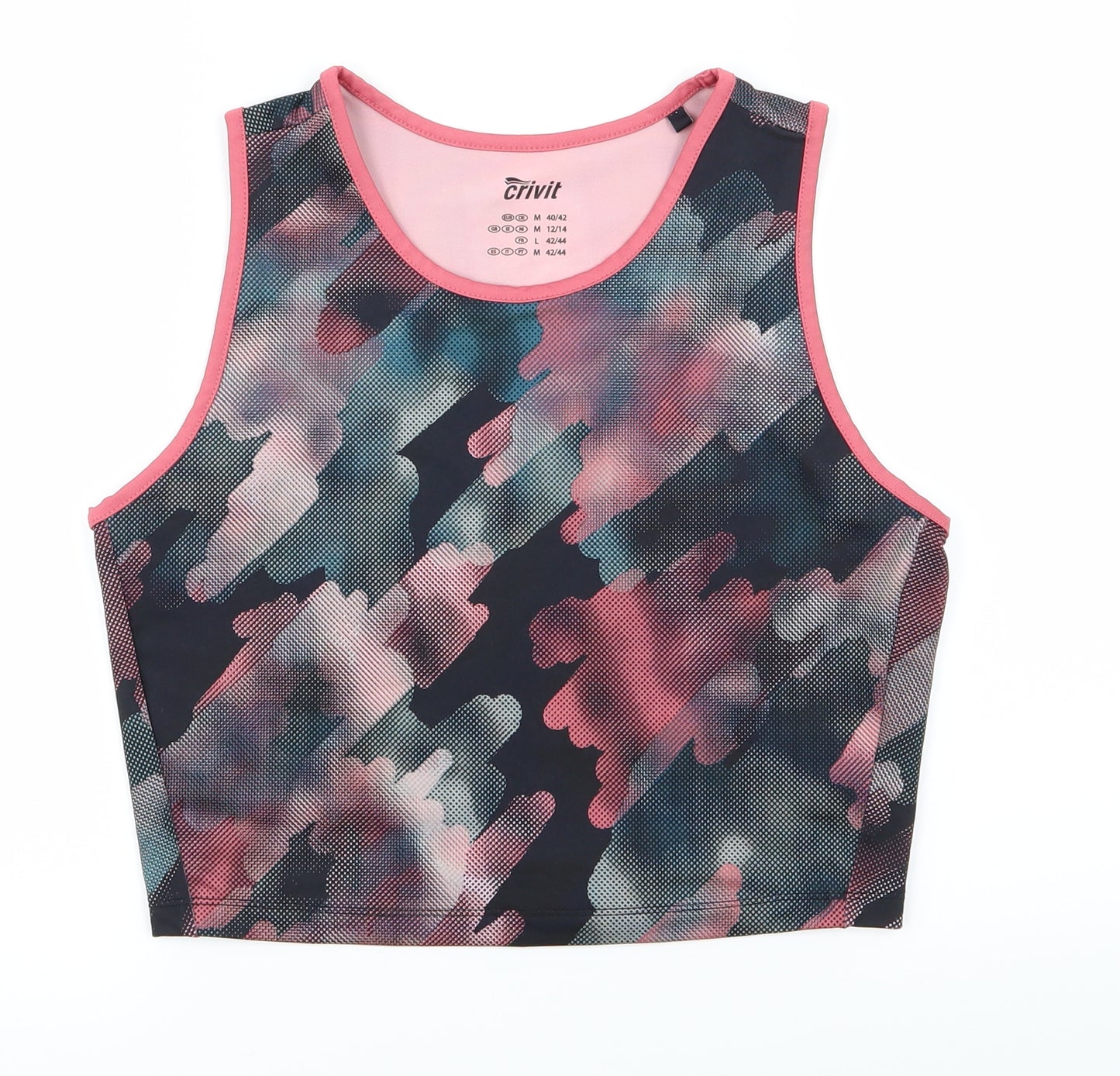 Crivit Womens Multicoloured   Basic Tank Size 12  - crop