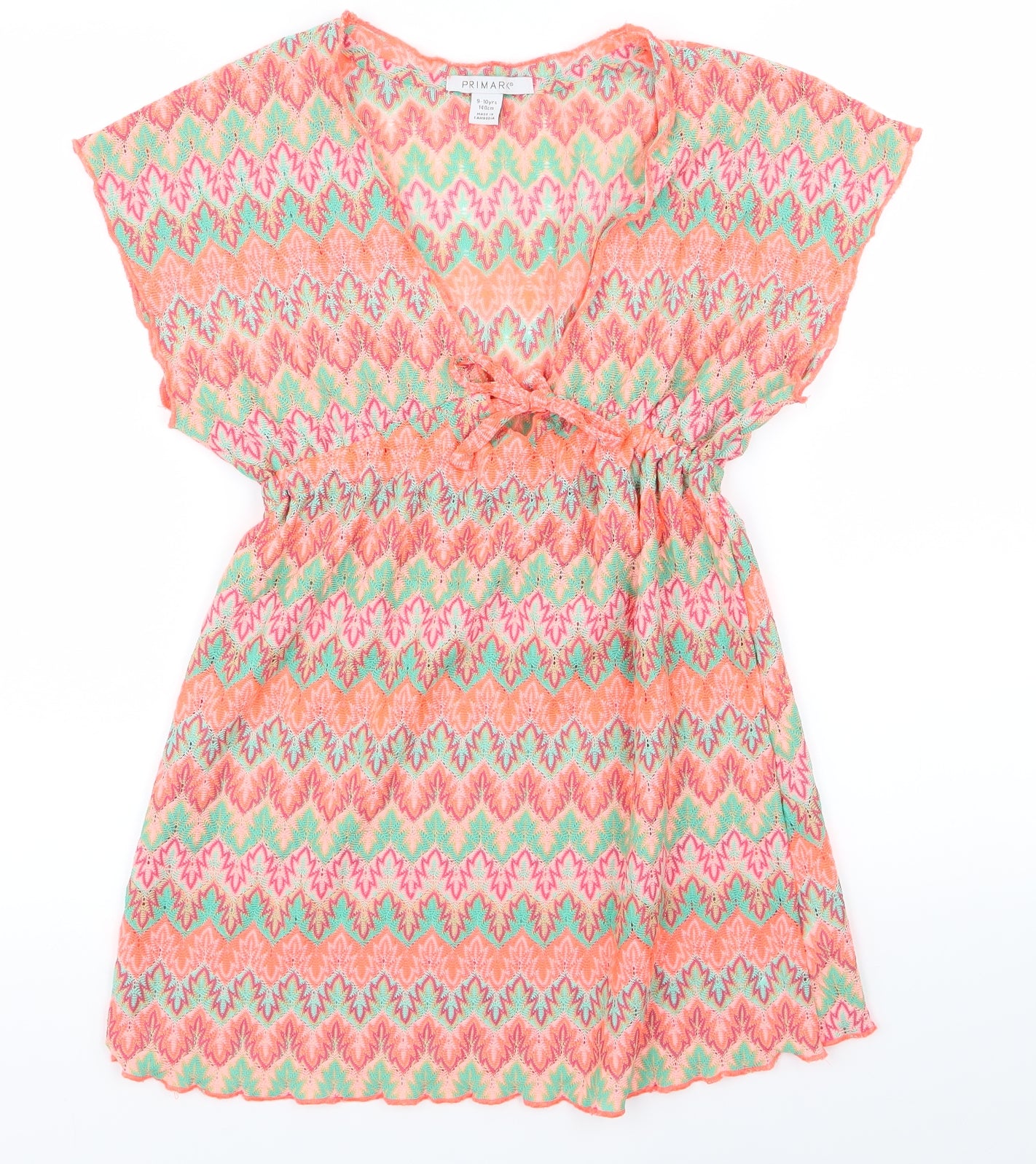 Primark Girls Multicoloured Geometric  Fit & Flare  Size 9-10 Years